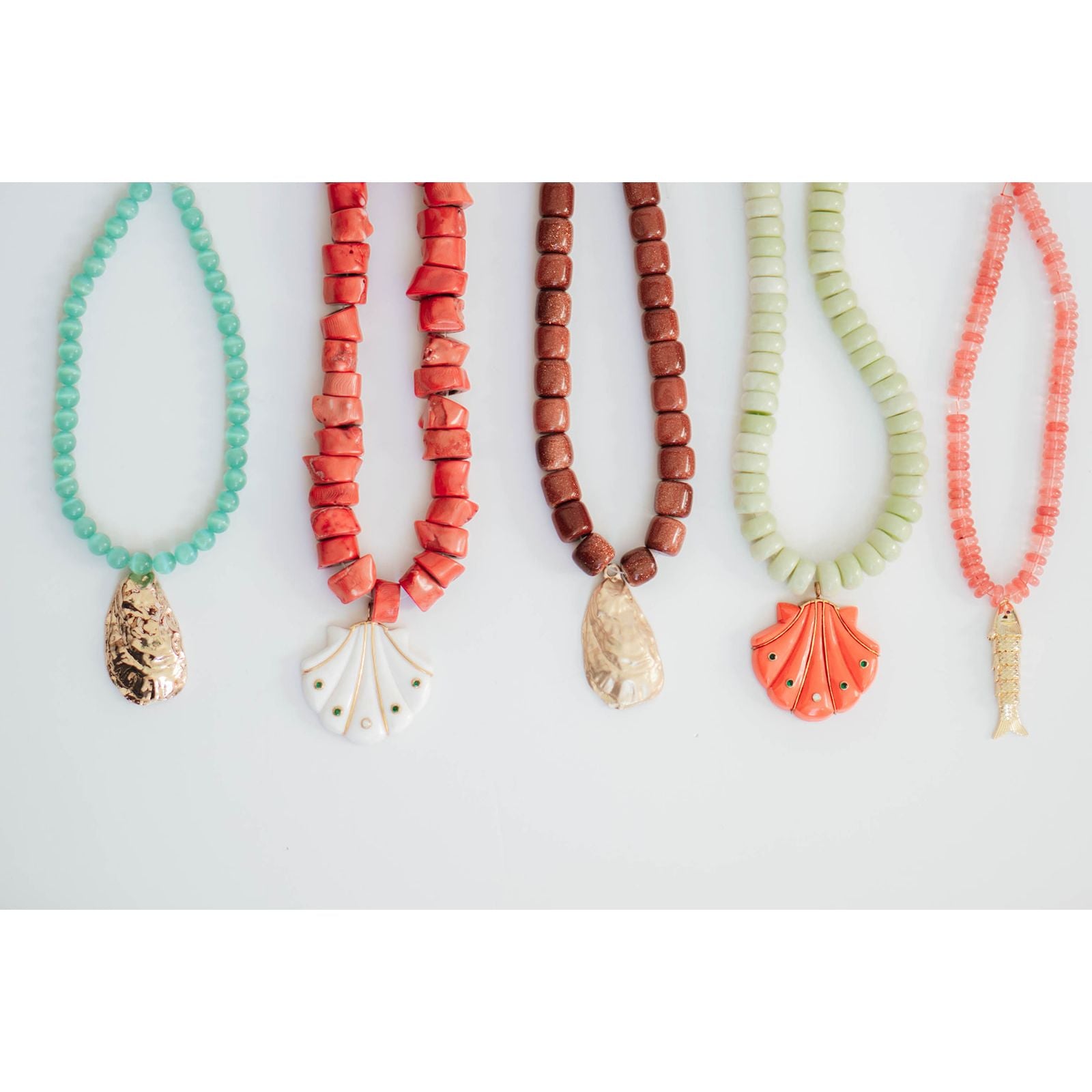 Gemstone Shell Pendant