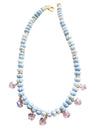 Carved Blue Opal Necklace