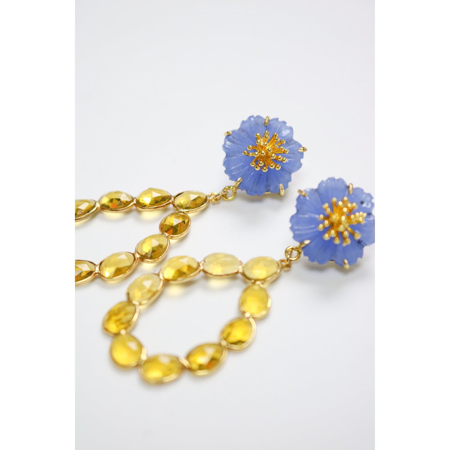 Cornflower Citrine Gemstone Earring