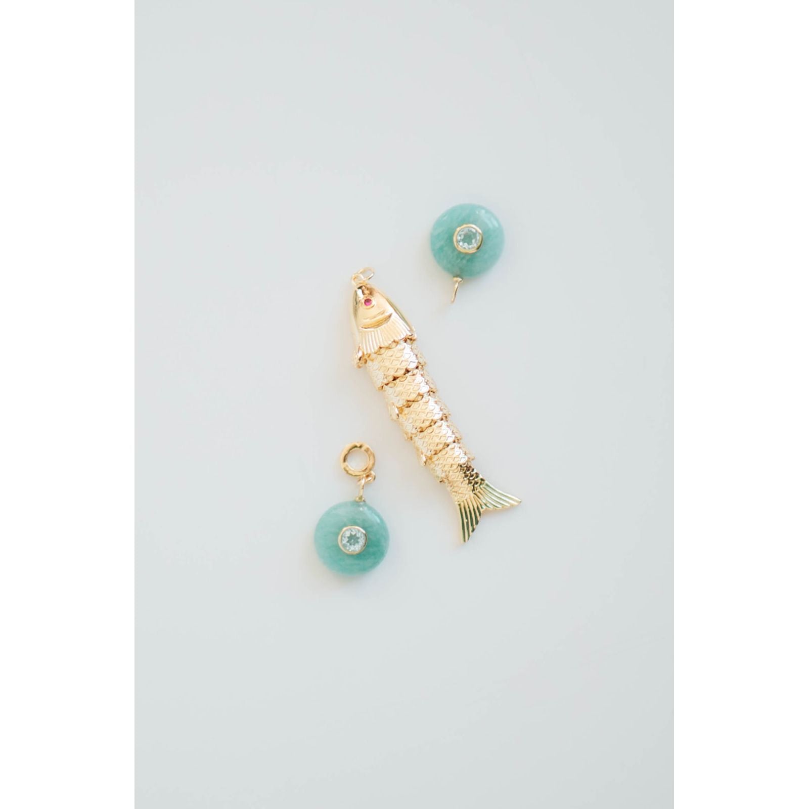Large Articulated Gold Fish Pendant
