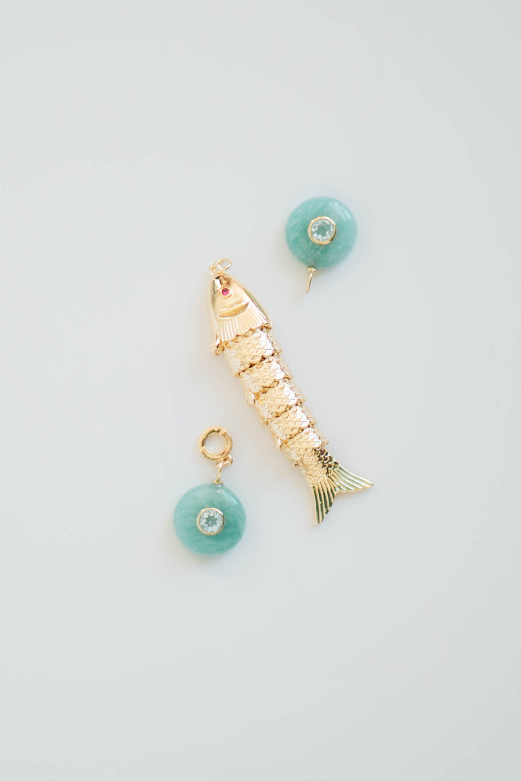 Large Articulated Gold Fish Pendant
