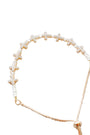 Gold Pave Cross Slider Bracelet