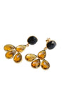 Black Onyx + Citrine Gem Earrings
