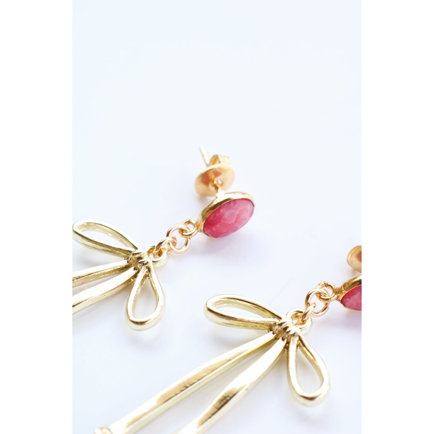 Ruby Bow Earring