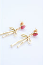 Ruby Bow Earring