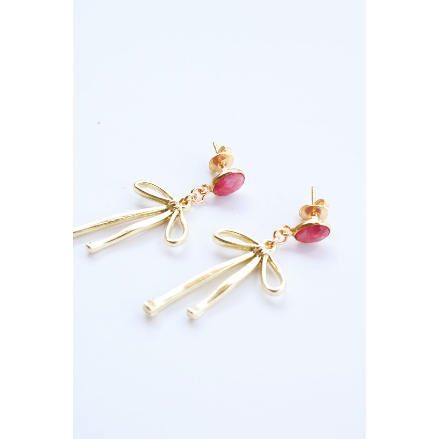 Ruby Bow Earring