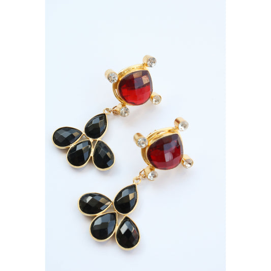 Ruby Black Onyx Earring