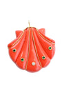 Orange Coral Shell Pendant