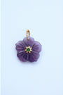 Carved Gemstone Flower Pendant