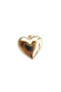 24k Shiny Gold Filigree Puffed Heart Pendant