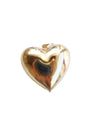 14K Gold Filled Silver Puffy Heart Charm