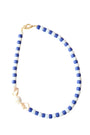 Blue & White Jersey Stripe Necklace