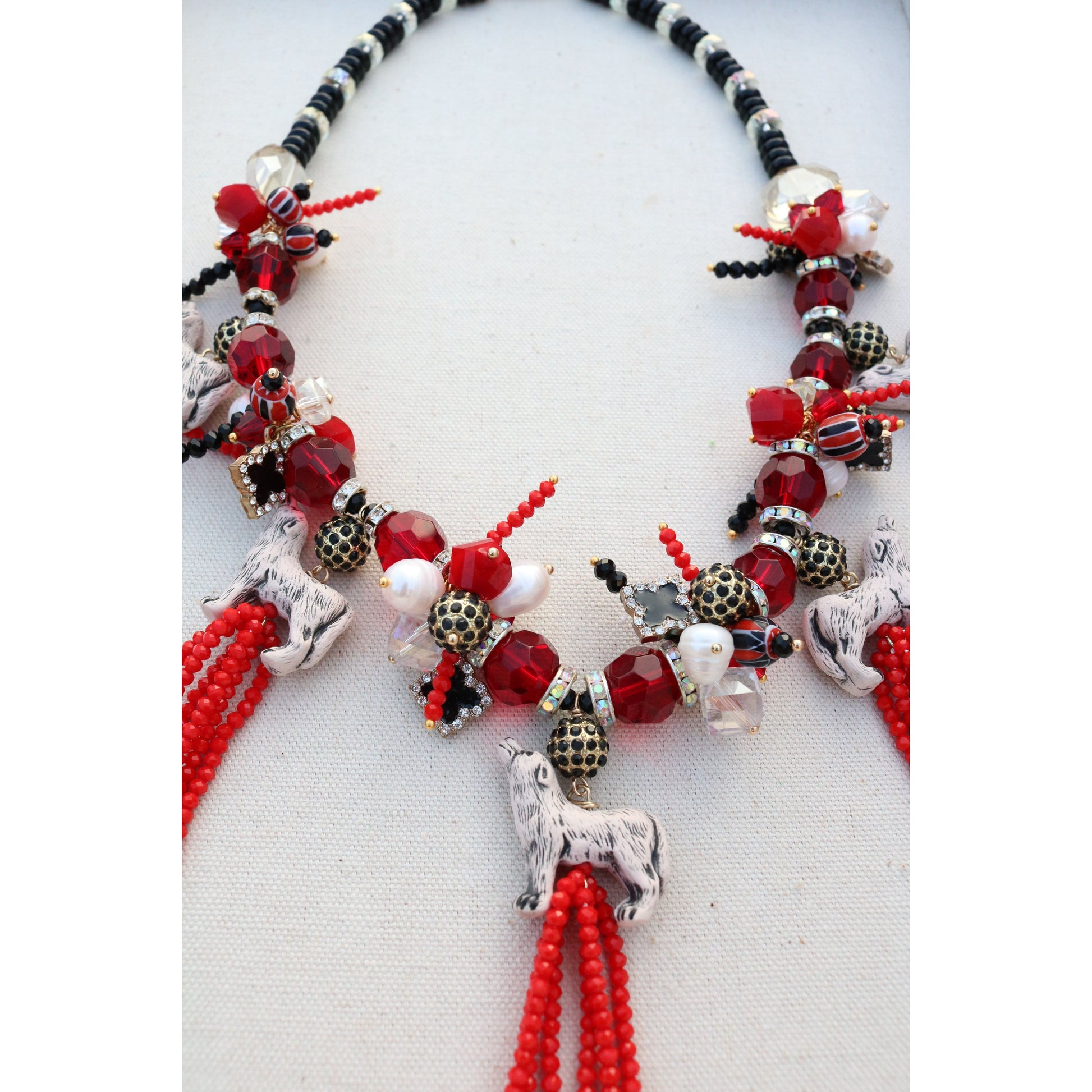 Taylor Tassel Necklace in Red Wolf