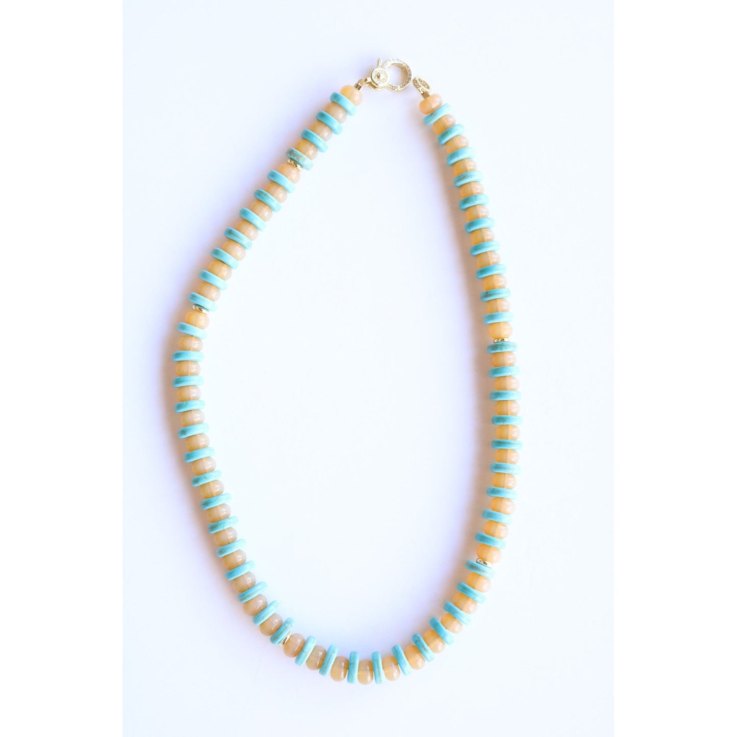 Turquoise + Jade Beaded Necklace