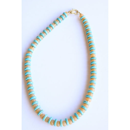 Turquoise + Jade Beaded Necklace