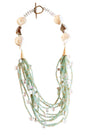 Crystal Multi Strand Necklace in Green