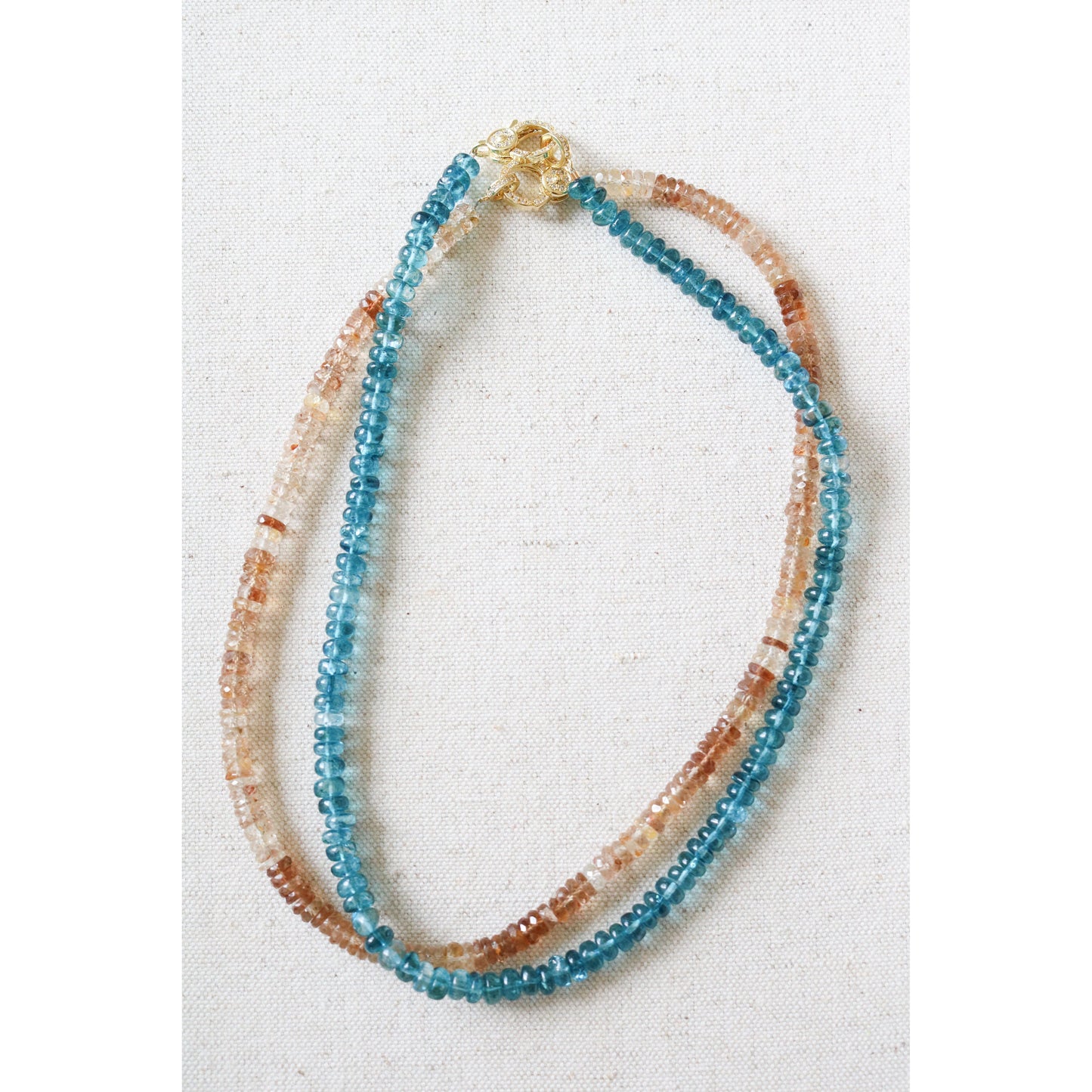 Smooth Blue Apatite Gemstone Necklace