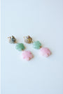 Gemstone Flower Drop Earring