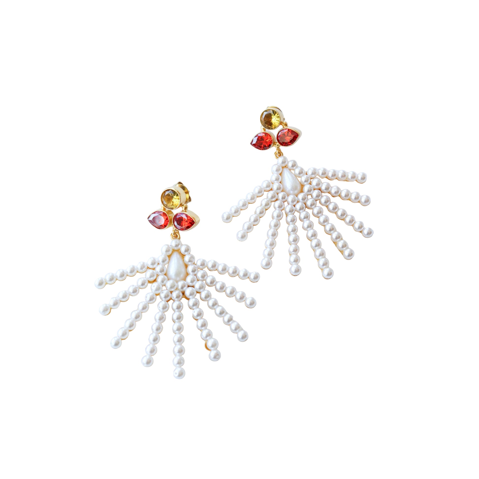 The Grand Palm Gemstone Earrings