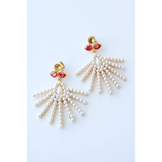 The Grand Palm Gemstone Earrings