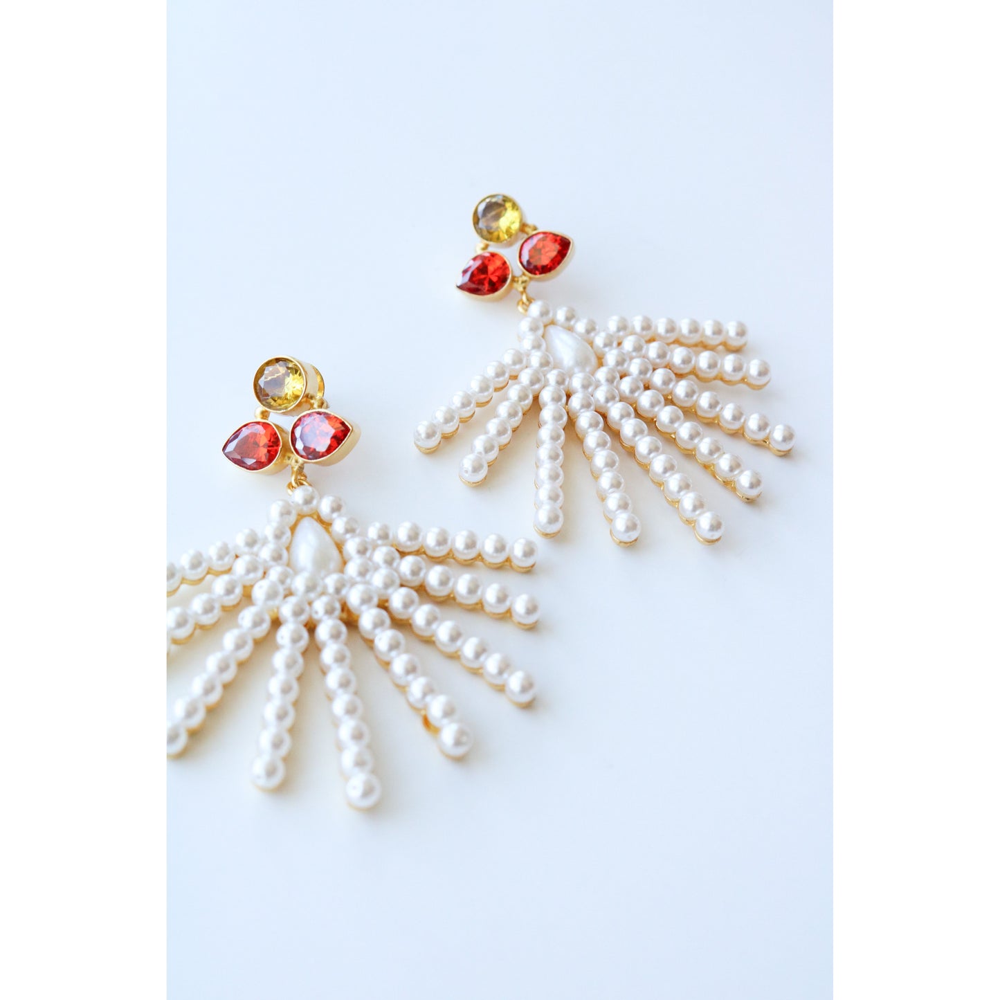 The Grand Palm Gemstone Earrings