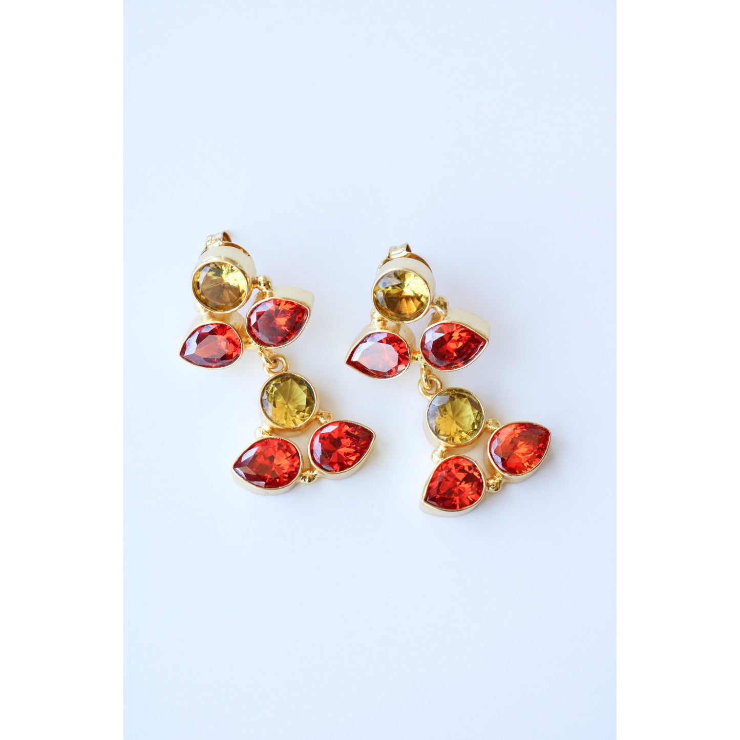 Orange Blossom Gemstone Earrings