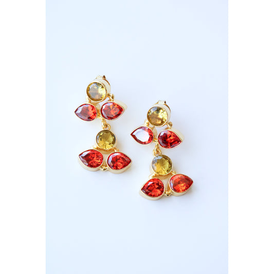 Orange Blossom Gemstone Earrings