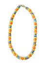 Fused Ghanaian Glass Chalcedony Necklace