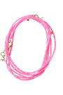 Neon Pink Fire Opal Necklace
