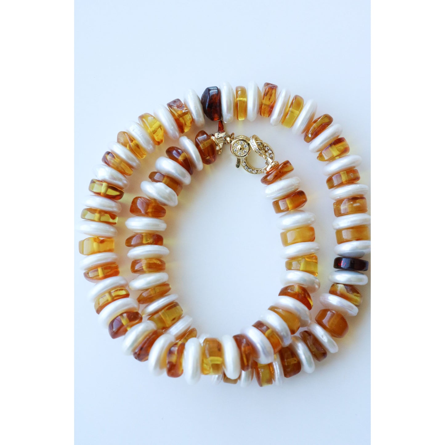 Citrine + Coin Pearl Necklace