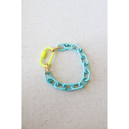 Aqua Neon Chain Bracelet