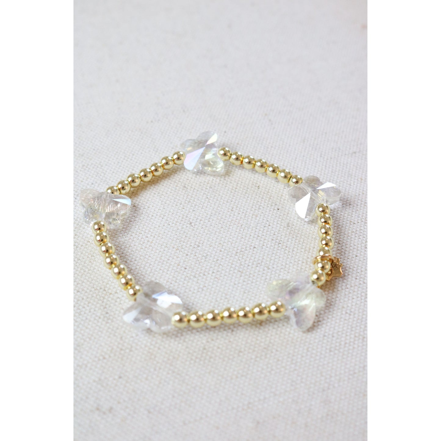 Iridescent Crystal Butterrfly Goldie Bracelet