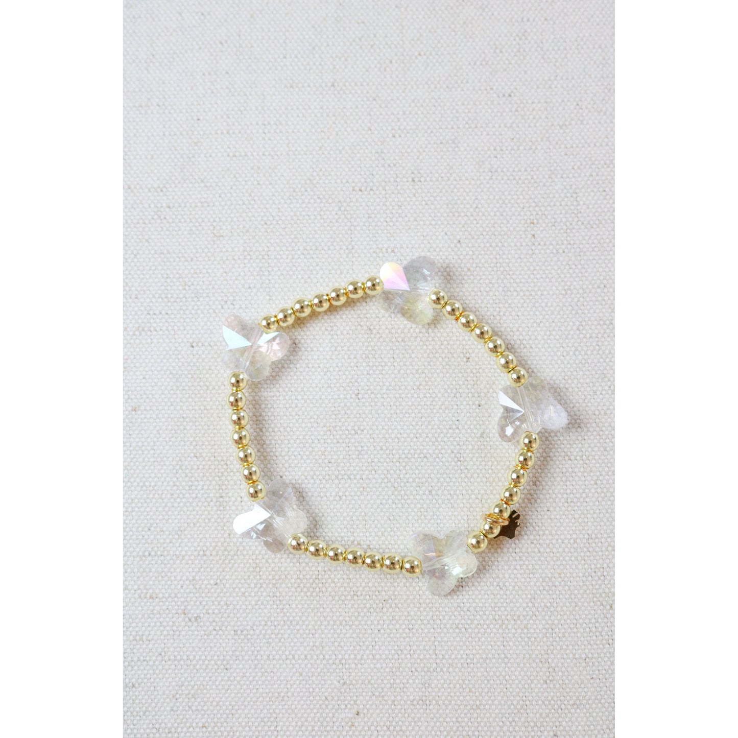 Iridescent Crystal Butterrfly Goldie Bracelet