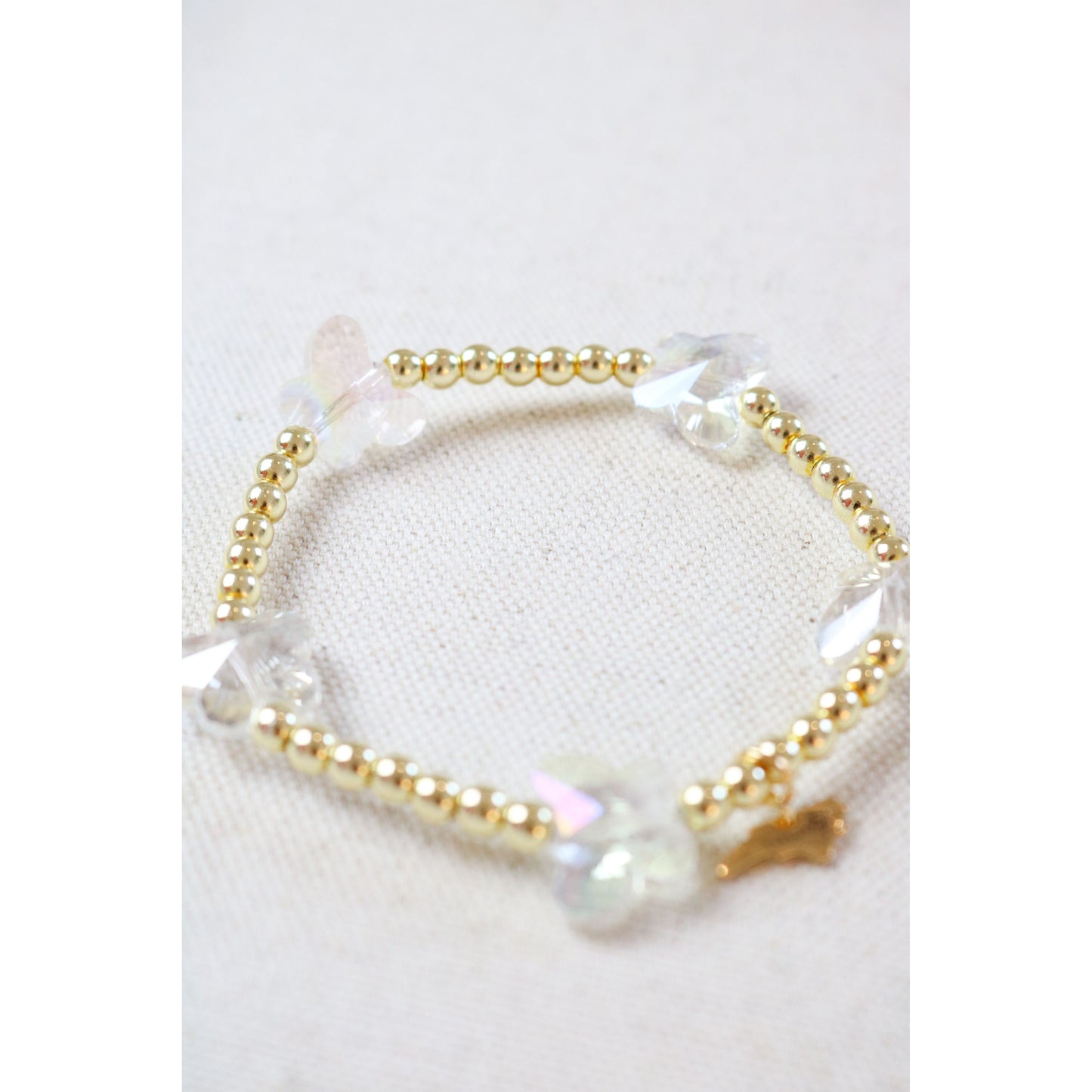 Iridescent Crystal Butterrfly Goldie Bracelet