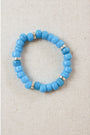 Organic Blue Glass Stack Bracelet