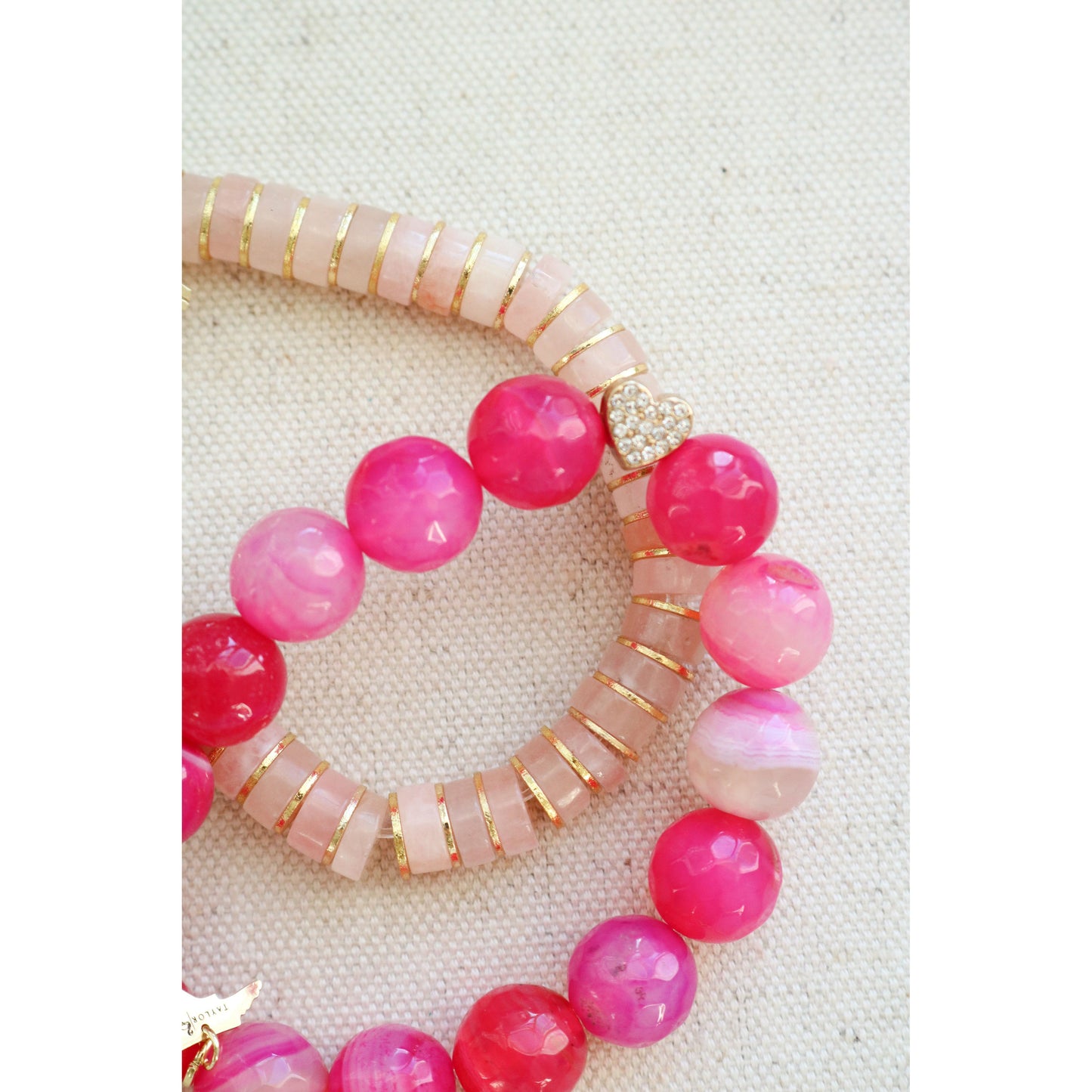 Agate Heart Bracelet