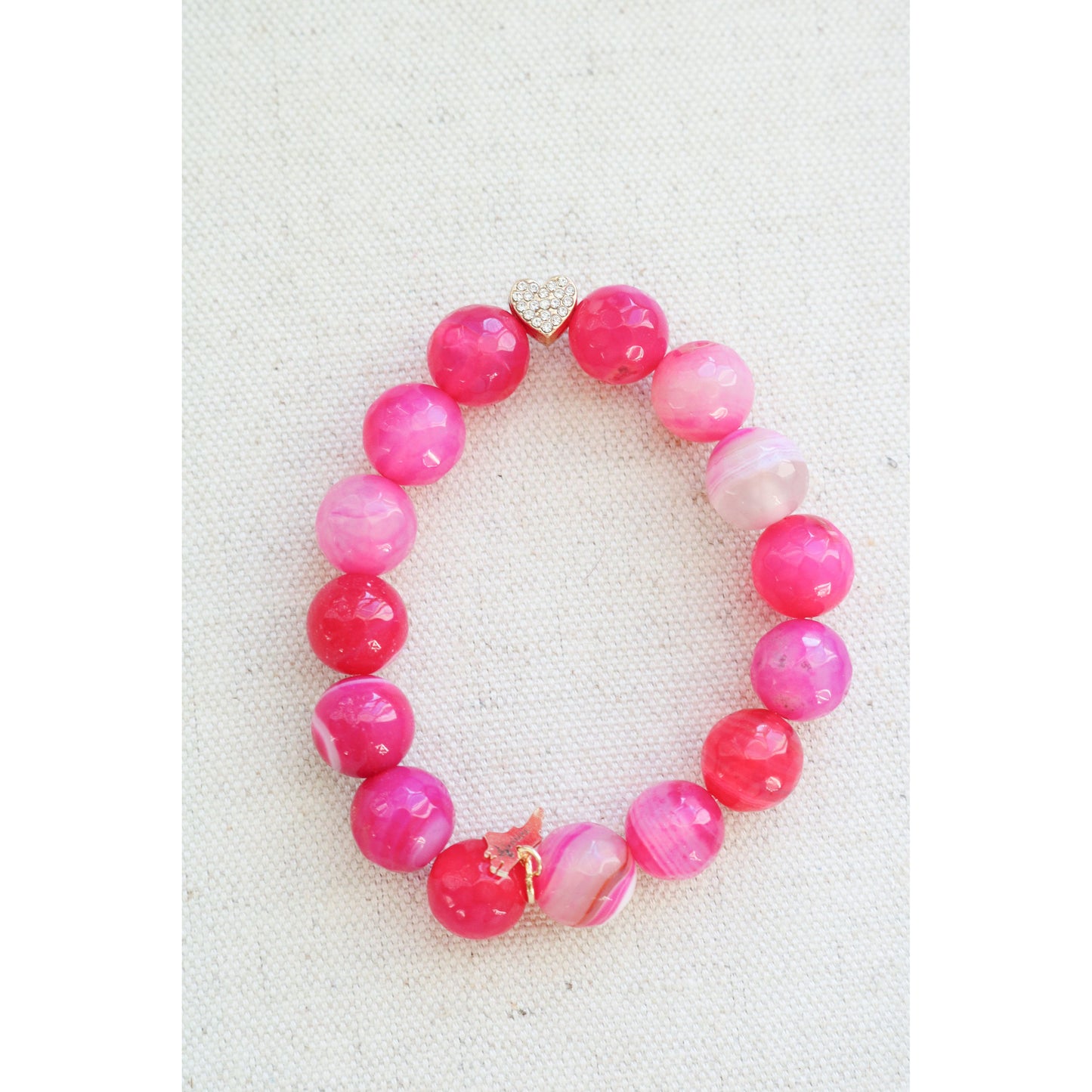 Agate Heart Bracelet