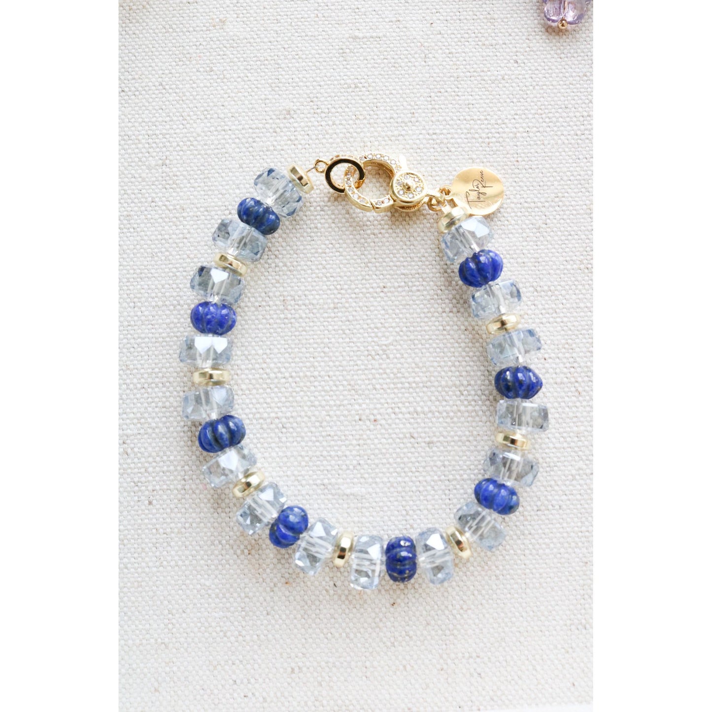 Lapis Lazuli + Polish Crystal Bracelet