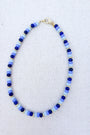 Triple Blue Beaded Necklace