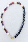 Red + Black Beaded Necklace