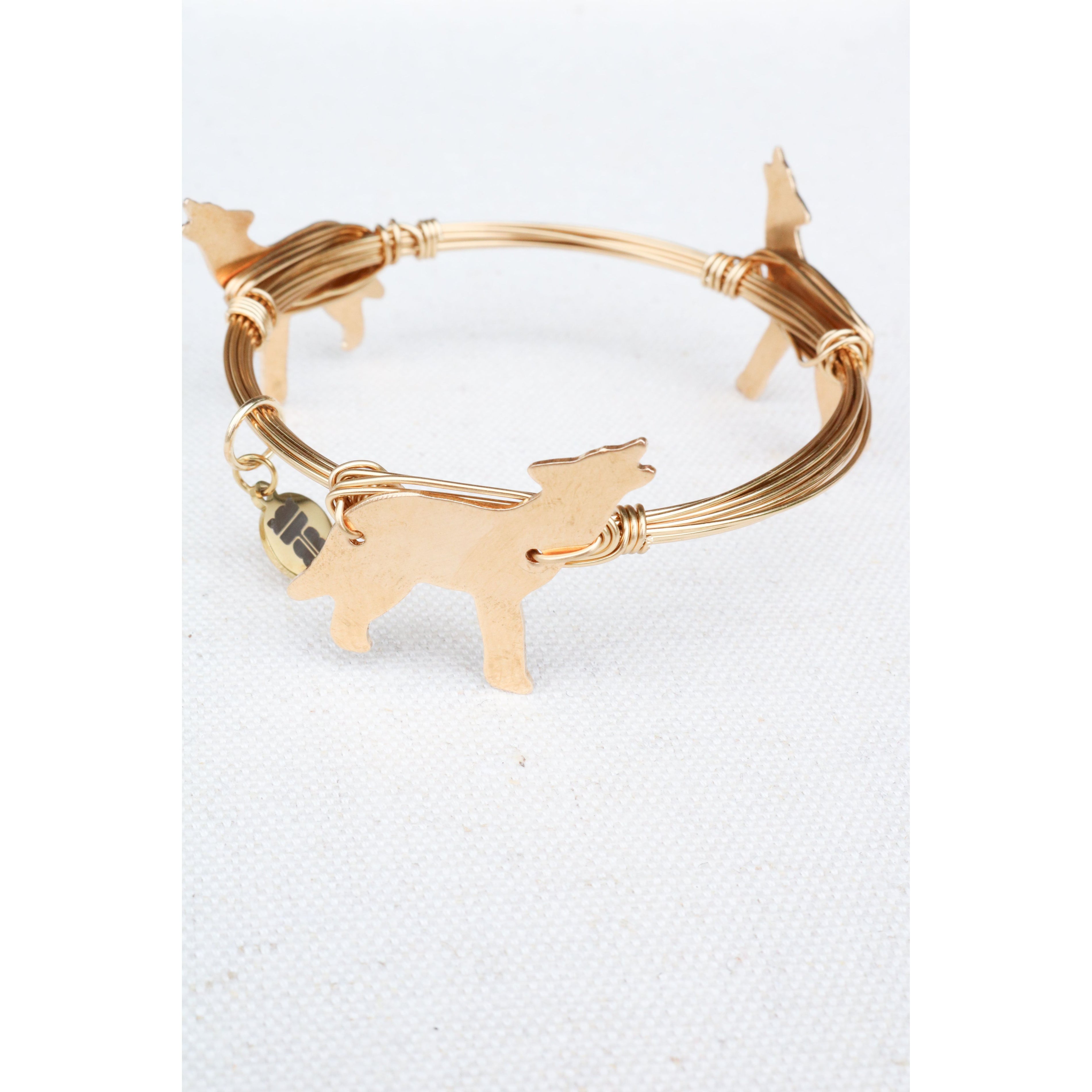 Wolf Wire Wrapped Bangle