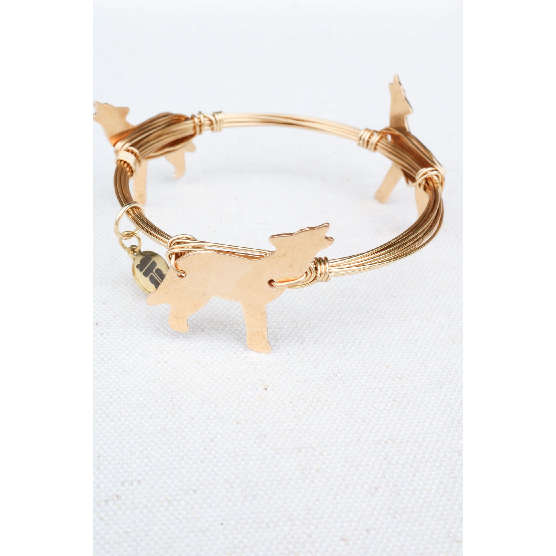 Wolf Wire Wrapped Bangle