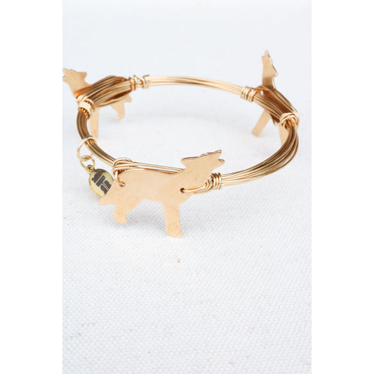 Wolf Wire Wrapped Bangle