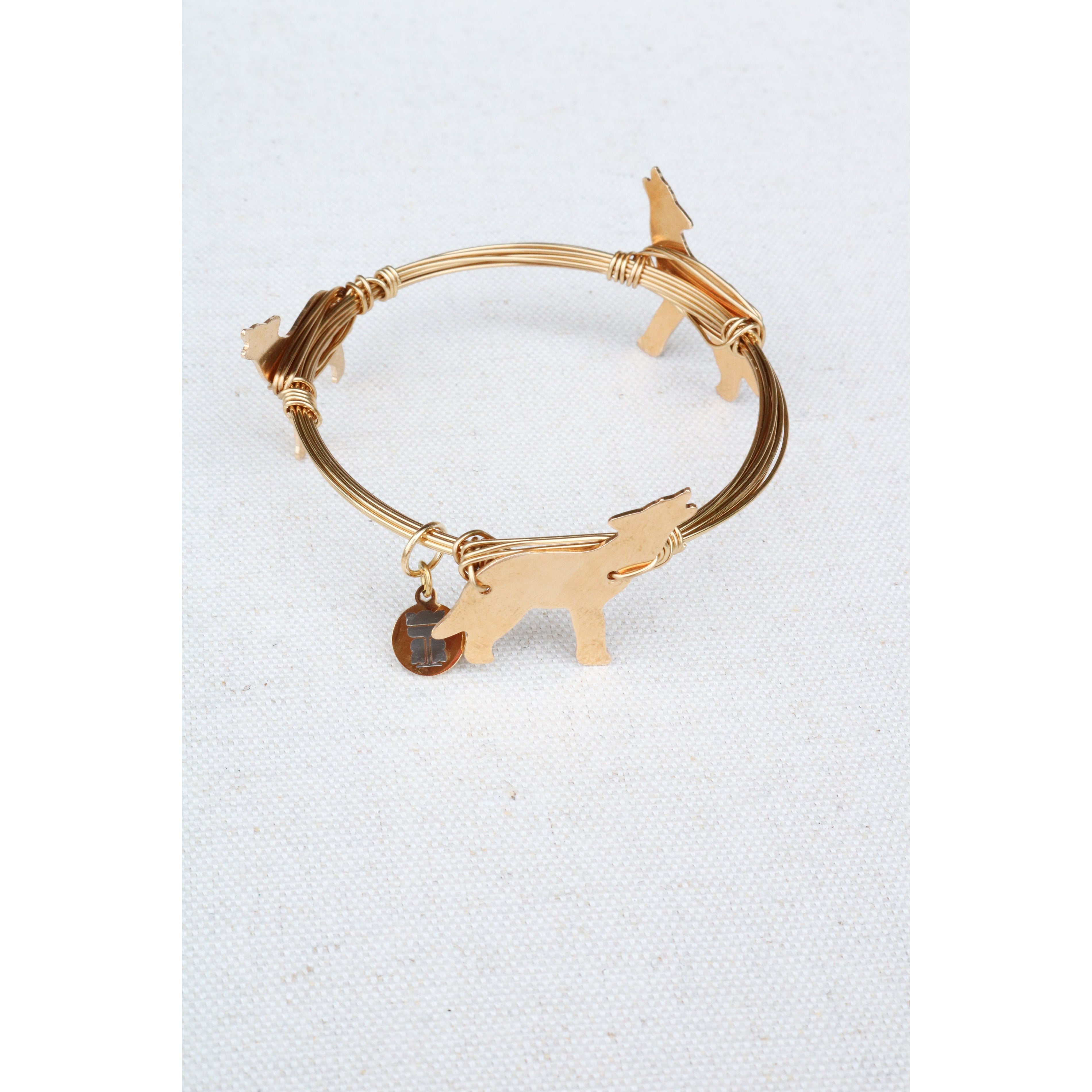 Wolf Wire Wrapped Bangle