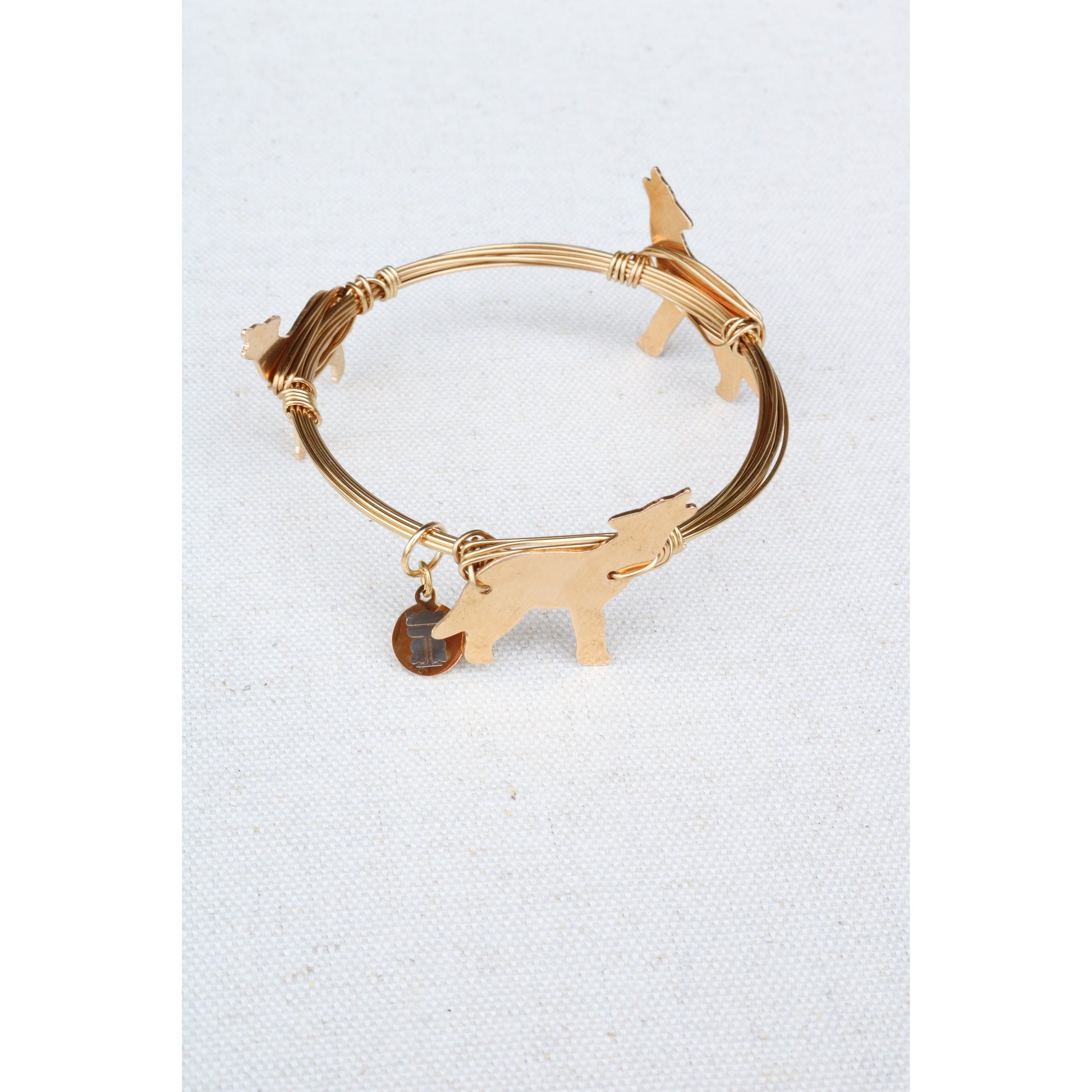 Wolf Wire Wrapped Bangle