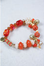 Orange Bead Soup Bracelet