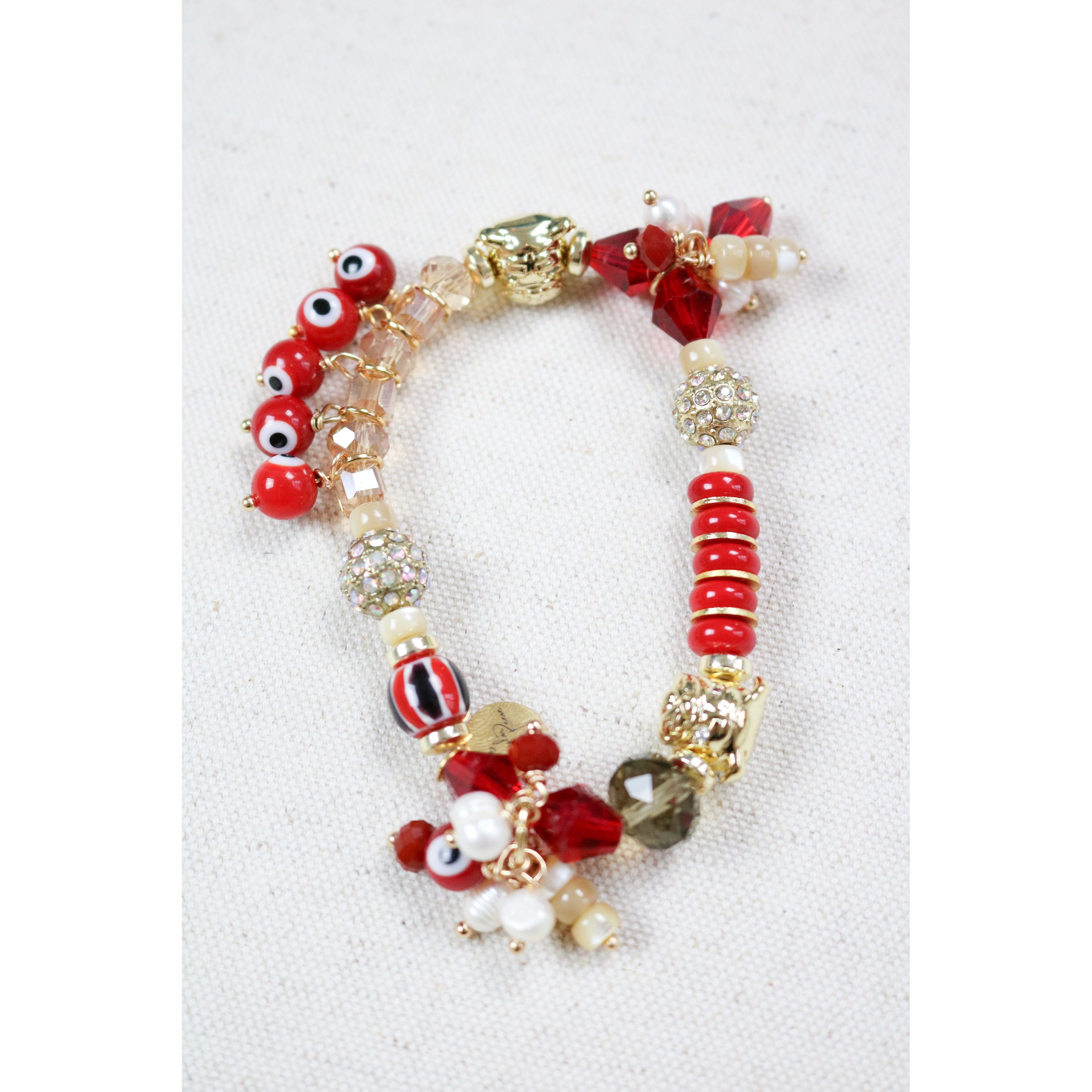 Red Bead Soup Bracelet