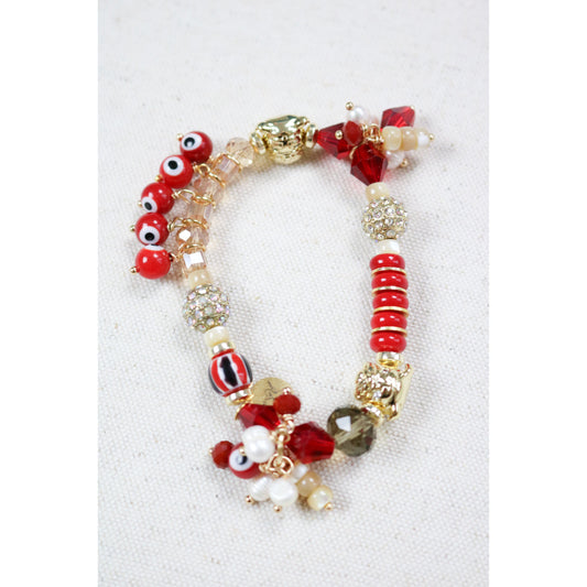 Red Bead Soup Bracelet