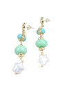 Turquoise + Chalcedony Stargazer Drop Earrings