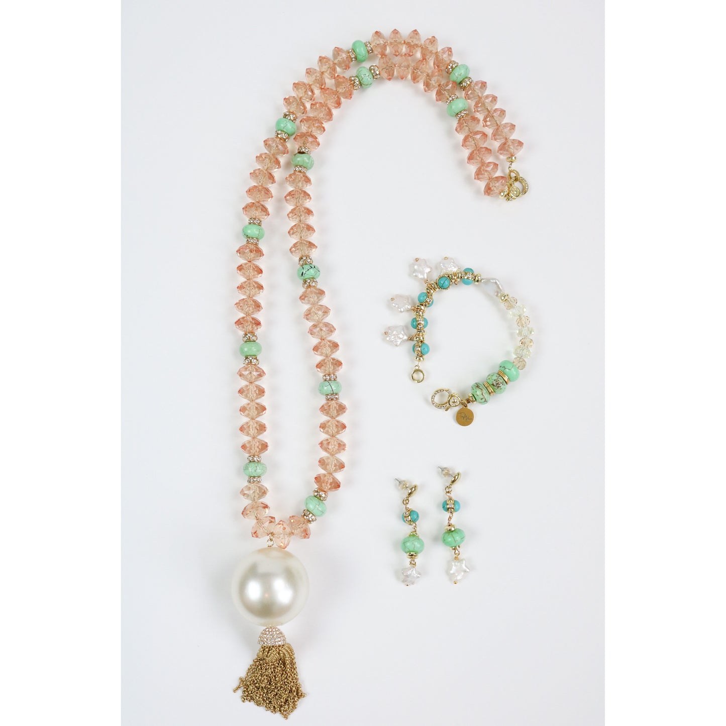 Turquoise + Chalcedony Stargazer Drop Earrings